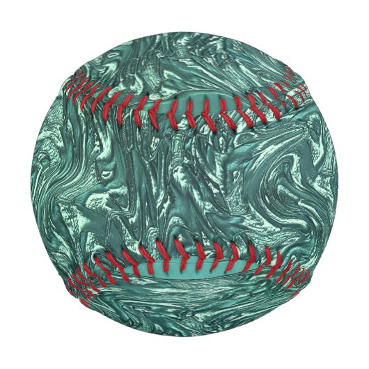 テクスチャードと緑がかったシアン色 野球ボール (正面)