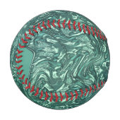 テクスチャードと緑がかったシアン色 野球ボール (正面左)