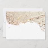 テクスチャードゴールド フォイル風 モダン ウェディング インビテーション (裏面)