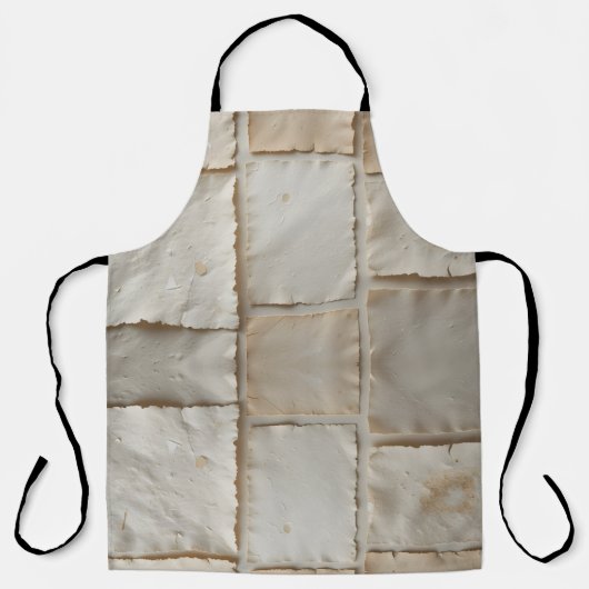 テクスチャードハンドメイド紙フラットレイ エプロン (正面)