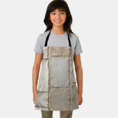 テクスチャードハンドメイド紙フラットレイ エプロン (インサイチュ)