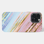 テクスチャードピンクの背景 iPhoneケース (裏面横)
