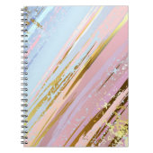 テクスチャードピンク背景 ノートブック (正面)