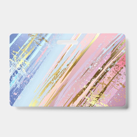 テクスチャードピンク背景 バッジ (正面)