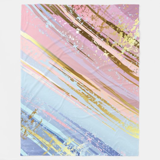 テクスチャードピンク背景 フリースブランケット (正面)