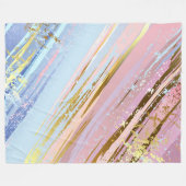 テクスチャードピンク背景 フリースブランケット (正面(横))