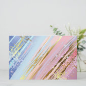 テクスチャードピンク背景 便箋 (スタンド正面)