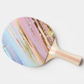 テクスチャードピンク背景 卓球ラケット (横)