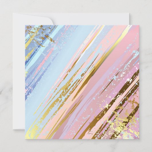 テクスチャードピンク背景 招待状 (正面)