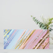 テクスチャードピンク背景 招待状 (スタンド正面)