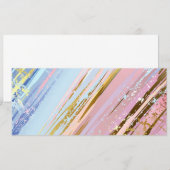 テクスチャードピンク背景 招待状 (正面/裏面)