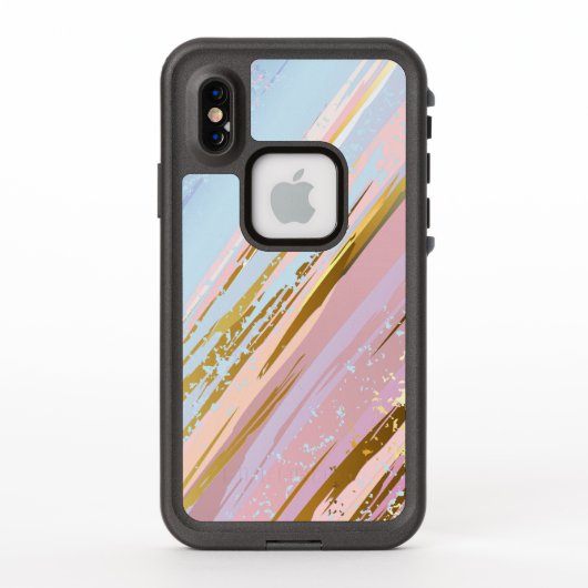 テクスチャードピンク背景 LifeProof iPhoneケース (裏面)