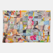 テクスチャードペーパーハートコラージュキッチンタオル キッチンタオル (横)