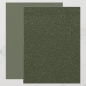 テクスチャードモスグリーンフラットホリデーカード - カスタマイズ シーズンカード (正面/裏面)