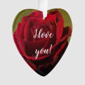 テクスチャードレッドローズアクリルオーナメント オーナメント (正面)