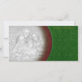 テクスチャードレッド&グリーンホリデイテンプレート シーズンカード