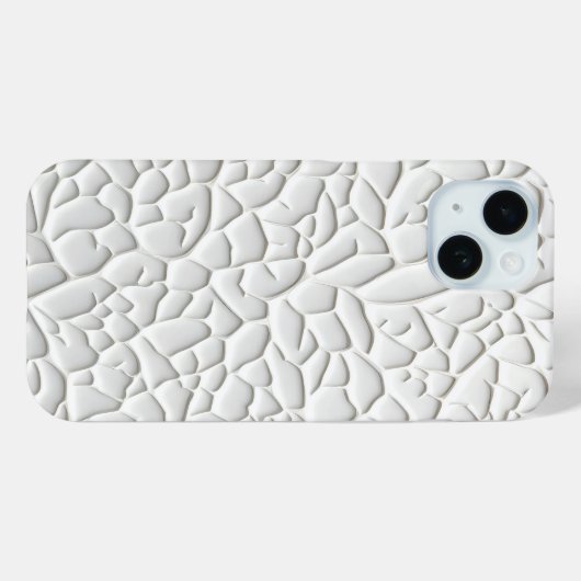 テクスチャードレリーフが特徴のエレガントなホワイトiPhoneケース Case-Mate iPhoneケース (裏面 (横))