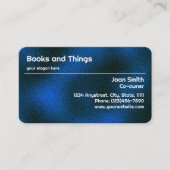 テクスチャード金属製ネイビーブルーフォイルビジネスカード 割引カード (正面)