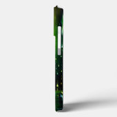 テクスチャード青オレンジ色の緑の虹のパターン Case-Mate iPhoneケース (裏面 / 左)