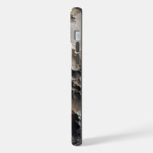 テクスチャード・クラックル・コンテンポラリー・アブストラクト iPhoneケース (左側面)