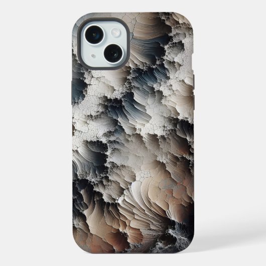 テクスチャード・クラックル・コンテンポラリー・アブストラクト iPhoneケース (裏面)