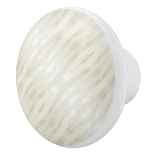 テクスチャード ノーブル ライトベージュ ホワイト セラミックノブ (右)