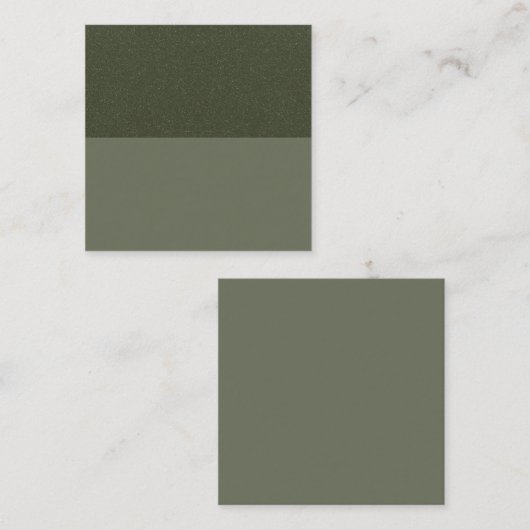 テクスチャード モス グリーン プロモ 挿入カード - カスタマイズ 割引カード (正面/裏面)