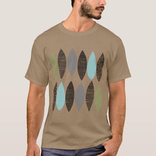 テクスチャード・リーフ 01 Tシャツ (正面)