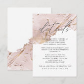 テクスチャード ローズゴールド フォックス フォイル 詳細 エンクロージャーカード (正面/裏面)