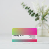 テクスチャーバンド V2 -  グラデーション 黄,マゼンタ,青,赤 名刺 (スタンド正面)