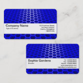 テクスチャーバンドV2 - ハニカムパースペクティブブルー 名刺 (正面/裏面)