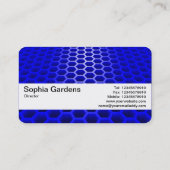 テクスチャーバンドV2 - ハニカムパースペクティブブルー 名刺 (裏面)
