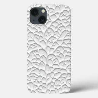 テクスチャーブランチの光沢ホワイトiPhoneケース iPhone 13ケース