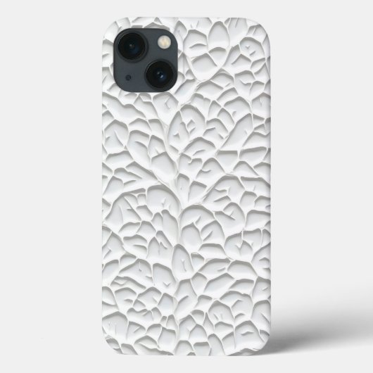 テクスチャーブランチの光沢ホワイトiPhoneケース Case-Mate iPhoneケース (裏面)