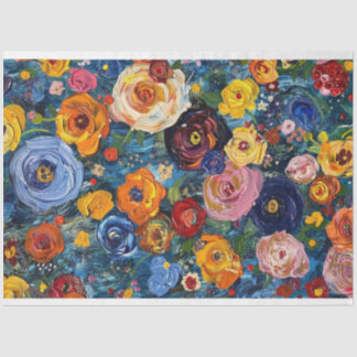 テクスチャーペ絵を描ースト抽象芸術の花の切り離し 薄葉紙