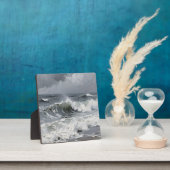 テクスチャー入りの荒波の海景画 フォトプラーク (インサイチュ)