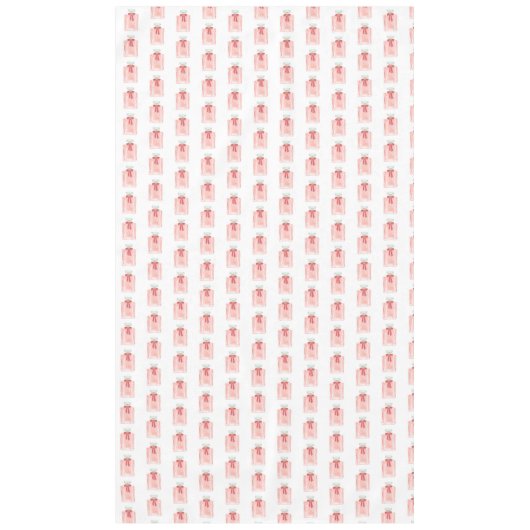 テクスチャー加工された手描きのウェディングボトル テーブルクロス (正面)