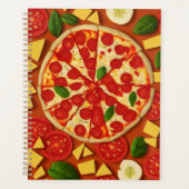 テクスチャー抽象芸術クールフードトマト プランナー手帳 (正面)