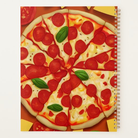 テクスチャー抽象芸術クールフードトマト プランナー手帳 (裏面)