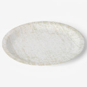 テクスチャー模様セージ緑黄 ペーパープレート (アングル)