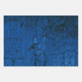テクスチャー濃い青素朴ヴィンテージグランジ ラッピングペーパーシート (正面2)