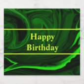 テクスチャー緑マラカイトパーソナライズされた石 スパークリングワインラベル (シングルラベル)