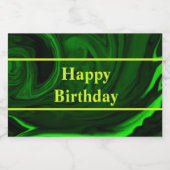 テクスチャー緑マラカイトパーソナライズされた石 スパークリングワインラベル (シングルラベル)