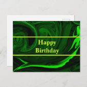 テクスチャー緑マラカイトパーソナライズされた石 ポストカード (正面/裏面)