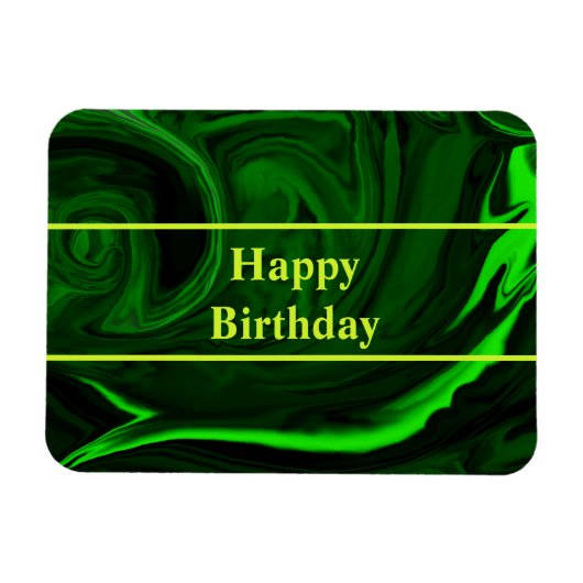 テクスチャー緑マラカイトパーソナライズされた石 マグネット (横)