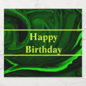 テクスチャー緑マラカイトパーソナライズされた石 リキュールボトルラベル (シングルラベル)