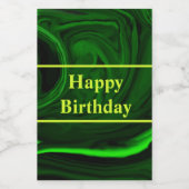 テクスチャー緑マラカイトパーソナライズされた石 ワインラベル (シングルラベル)