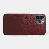 テクスチャー ダークレッド レザー Case-Mate iPhoneケース (裏面(横))