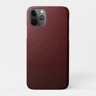 テクスチャー ダークレッド レザー iPhone 11 PROケース