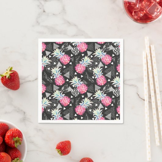 テクスチャ三角形パイナップルパターン スタンダードカクテルナプキン (インサイチュ)